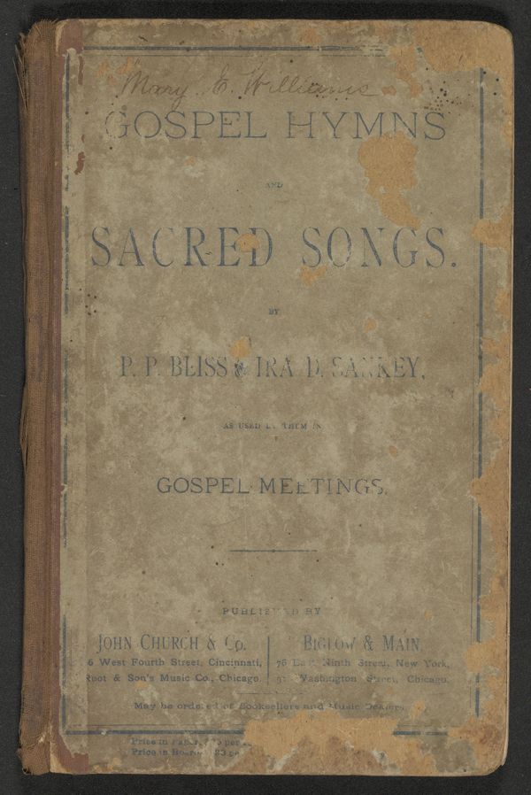 First page of 
Gospel Hymns and Sacred Songs
