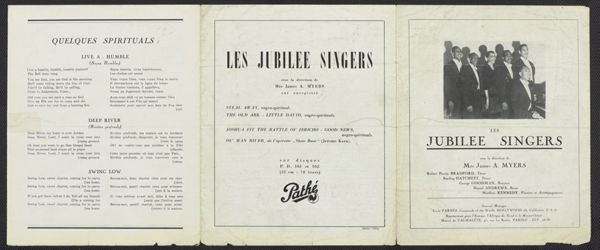 First page of Les Jubilee Singers