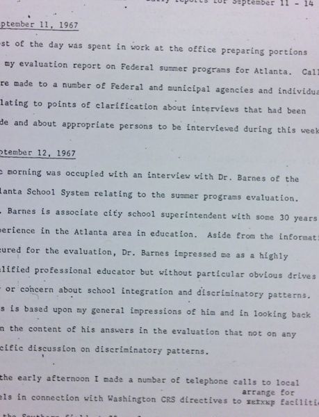 Daily report memo from Robert Hughes to Jerome Heilbron (September 15)