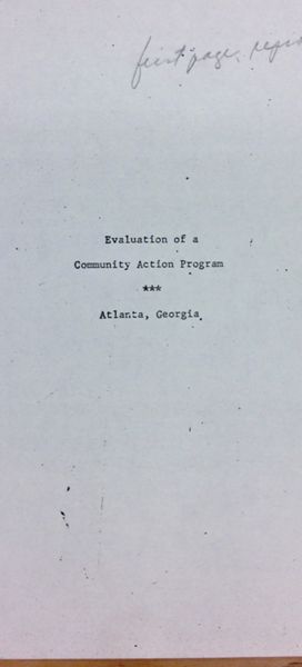 Evaluation of Economic Opportunity Atlanta (EOA)