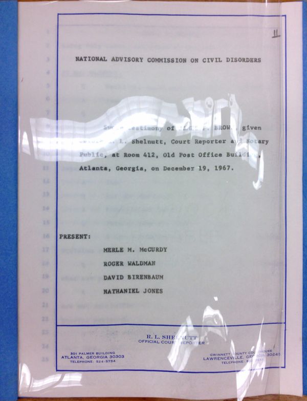 First page of Deposition of James F. Brown
