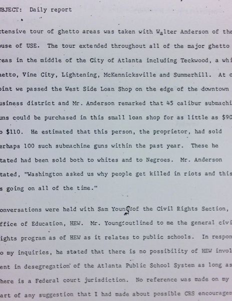 Daily report memo from Robert Hughes to Jerome Heilbron (July 25)