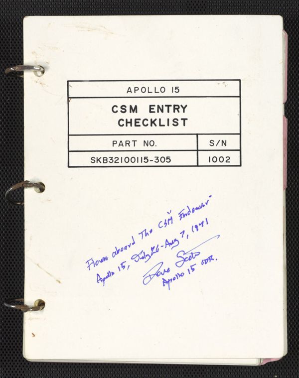 First page of CSM Entry Checklist (S/N 1002)