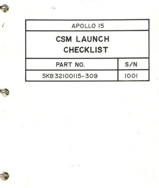 CSM Launch Checklist (S/N 1001)