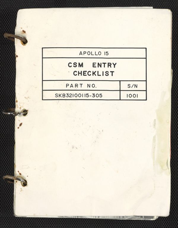 First page of CSM Entry Checklist (S/N 1001)