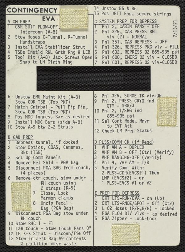 First page of Cue Cards