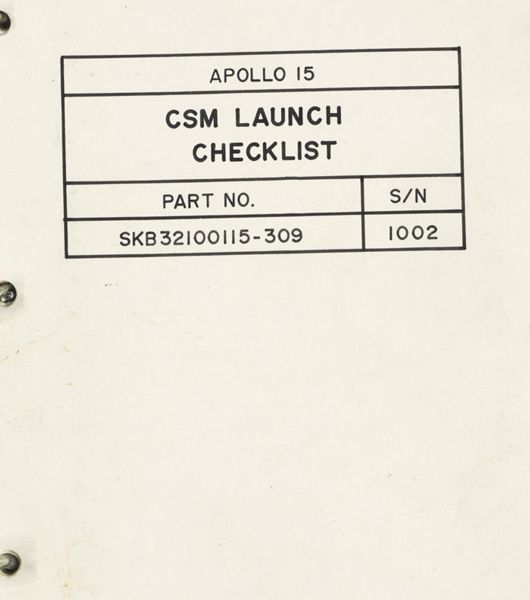 CSM Launch Checklist (S/N 1002)
