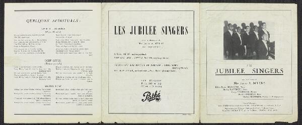 First page of Les Jubilee Singers