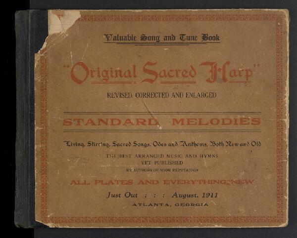 First page of Original sacred harp : containing a superior collection of standard melodies, of odes, anthems, and church music, and hymns of high repute