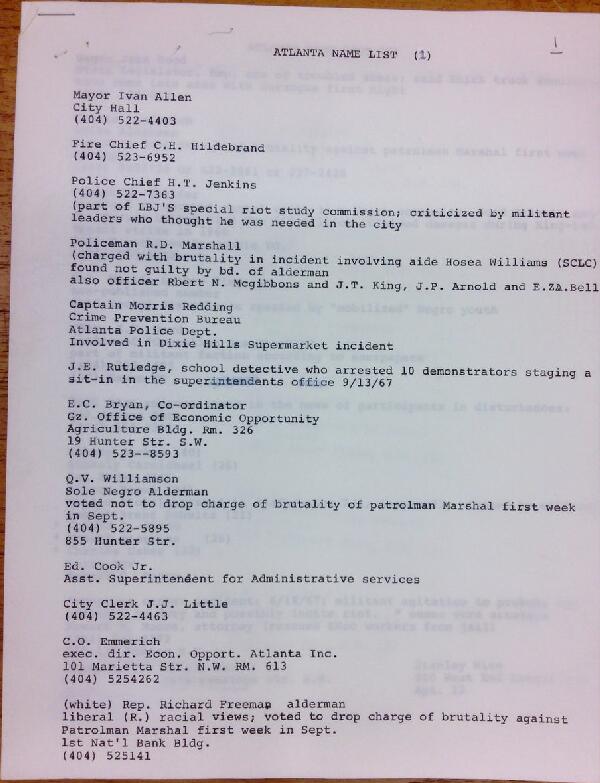 First page of Atlanta name list