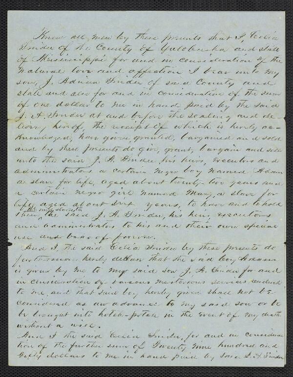 First page of Snider family records