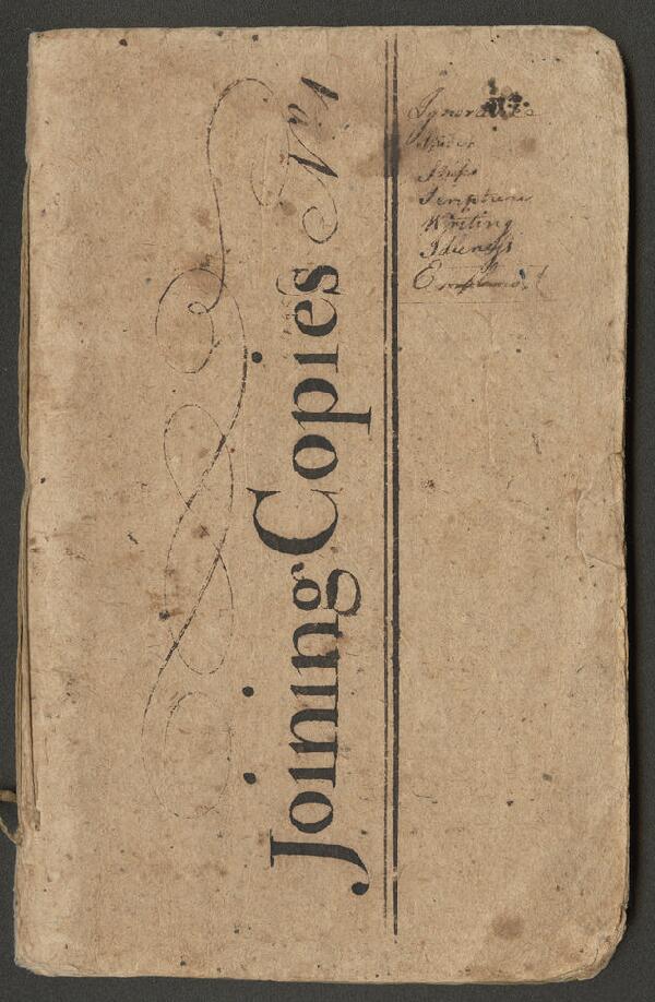 First page of Phillis Wheatley “Joining Copies” small copybook