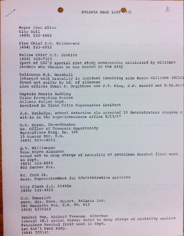 First page of Atlanta name list