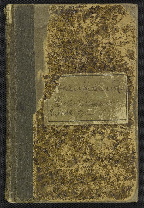 First page of Notebook on hair-dressing technique