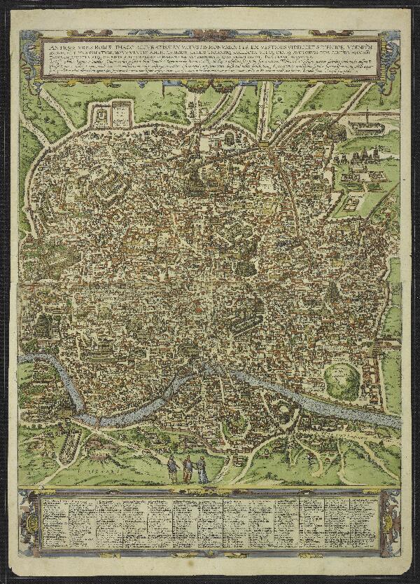 First page of Antiqvæ vrbis Romæ imago accvratiss ex vetvstis monvmentis ex vestigiis videlicet ædificio
