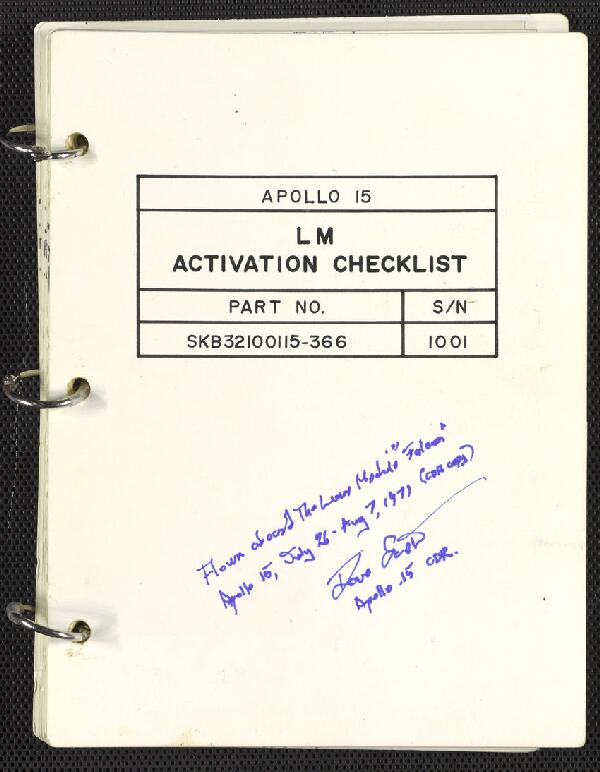 First page of LM Activation Checklist (S/N 1001)