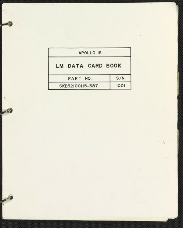 First page of LM Data Card Book