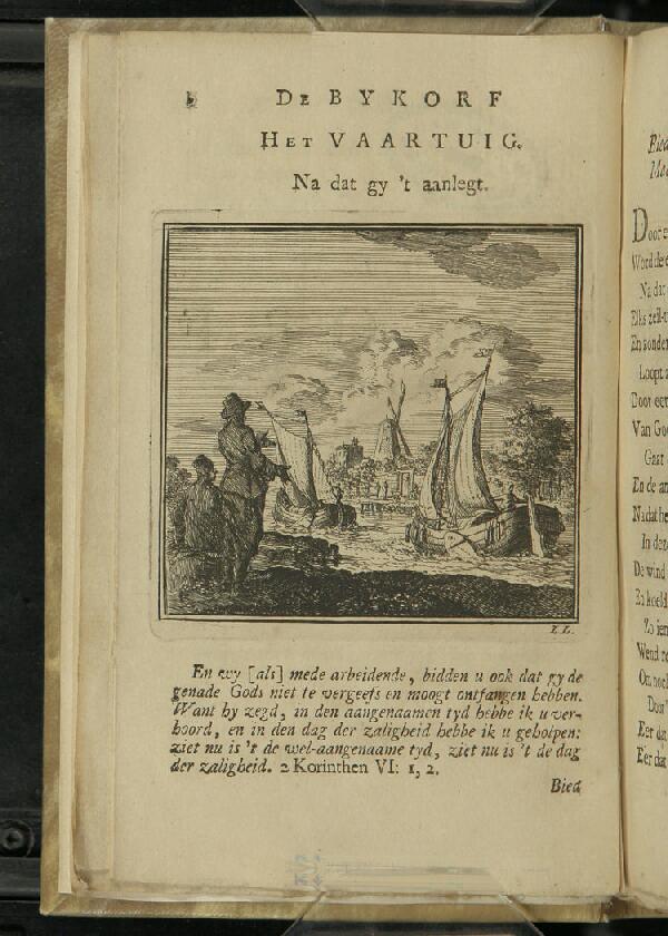 First page of De bykorf des gemoeds : honing zaamelende uit allerly bloemen