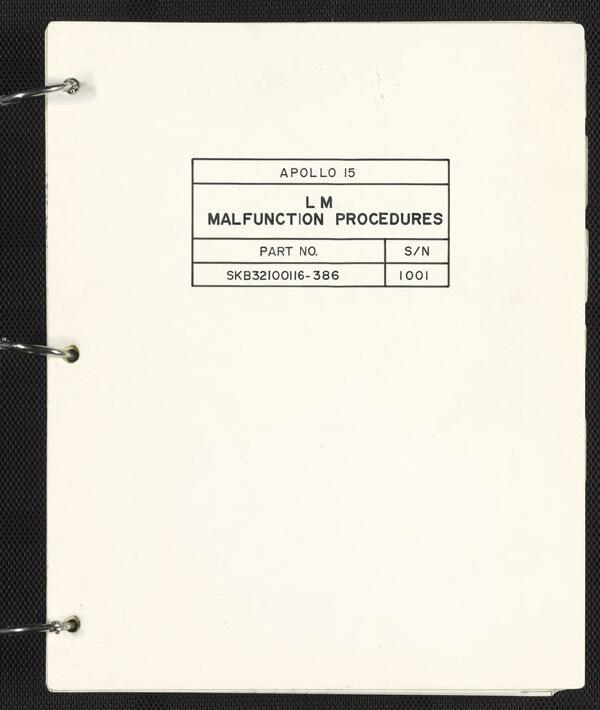First page of LM Malfunction Procedures