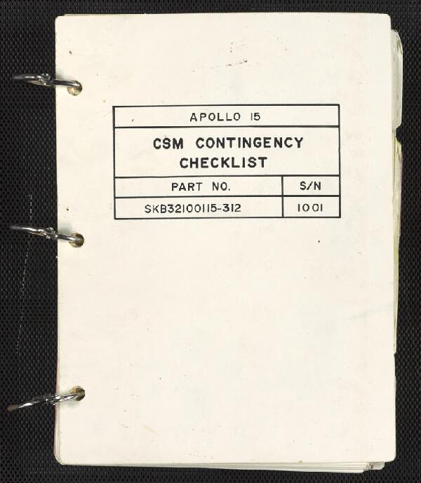 First page of CSM Contingency Checklist