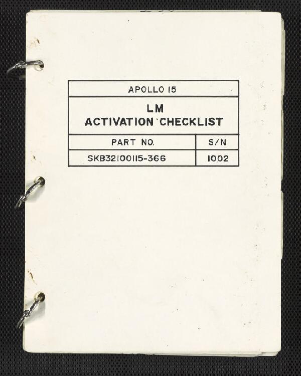 First page of LM Activation Checklist (S/N 1002)