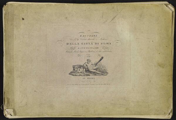 First page of Raccolta di no. 50. vedute antiche e moderne della città di Roma e sue vicinanze