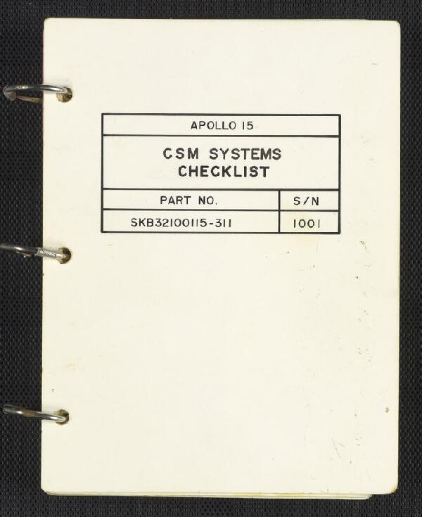 First page of CSM Systems Checklist